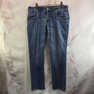 Vertx Jeans Womens 8 X 30 Denim Straight Medium Wash Mid Rise 5 Pocket